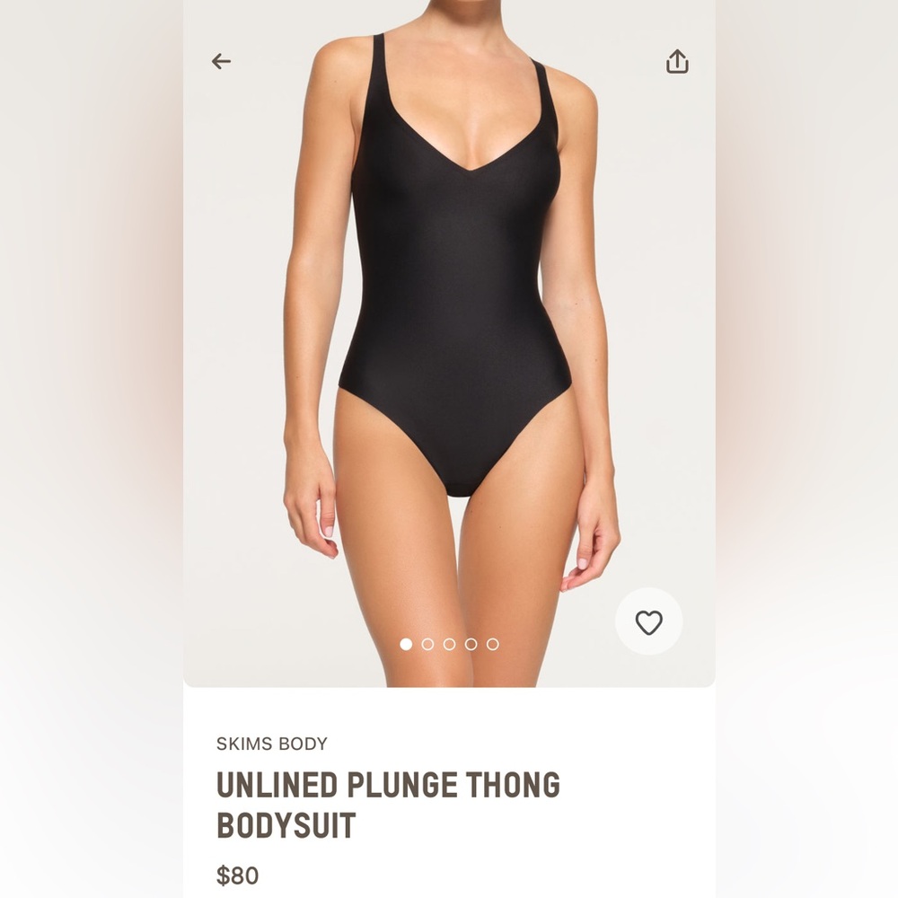 Skims plunge thong bodysuit